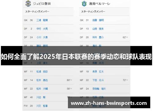 如何全面了解2025年日本联赛的赛季动态和球队表现
